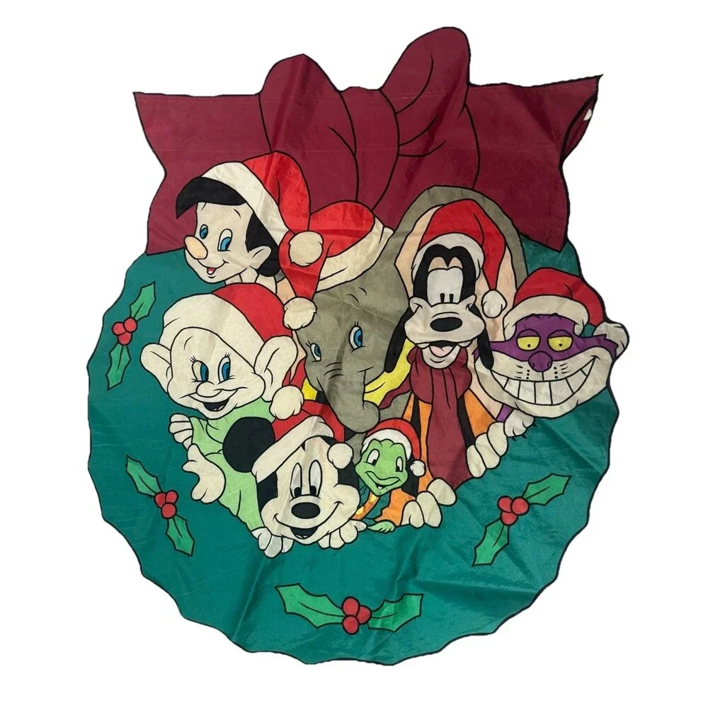 DISNEY Character Holidays Lot Of 2 Flags Christmas & Valentines LARGE YARD FLAG